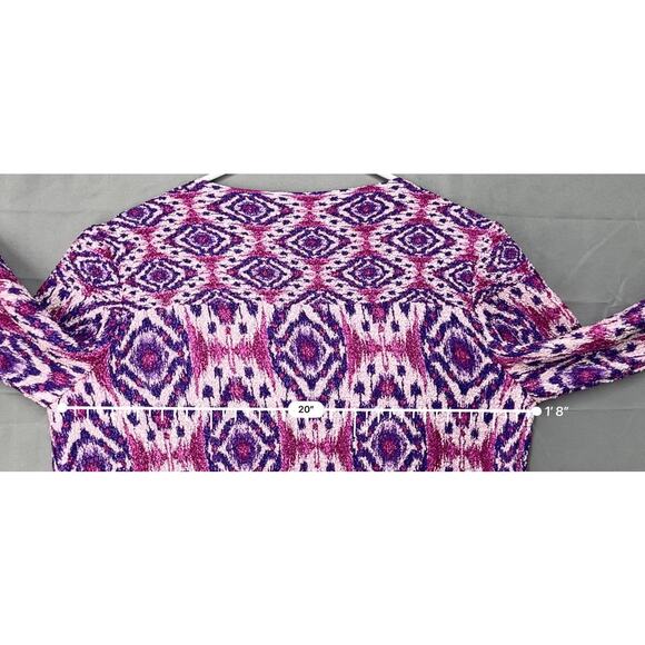 Chico’s Travelers Collection Reversible Crushed
Ikat Jacket Sz 0/4 Ethnic Boho - Picture 3 of 10